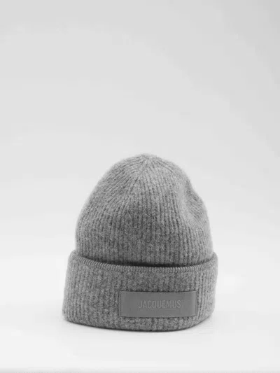 Jacquemus Women Gros Grain Beanie In Gray