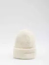 Jacquemus Ribbed Knit Beanie With Contrasting Folded Brim In Neutral