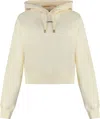 Jacquemus Cotton Hoodie With Drawstring Hood And Ribbed Details In Neutral