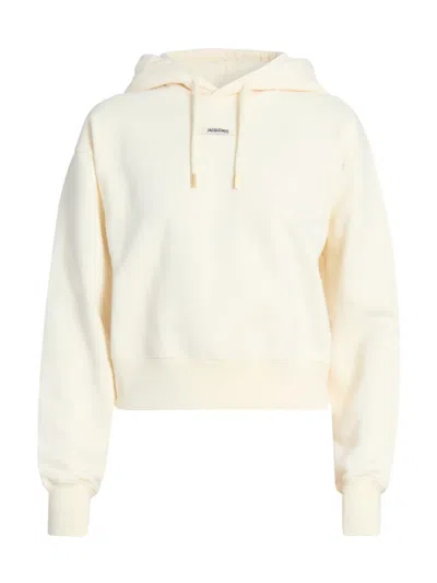 Jacquemus Le Hoodie Gros Grain M In Neutral