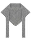 Jacquemus Women Grosgrain Logo Shawl In Gray