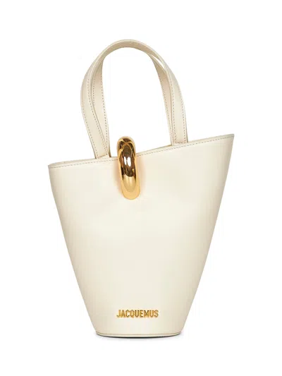 Jacquemus Women Ivory The Small Bambola Bucket Bag In White