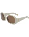 Jacquemus Colapso 50mm Rectangular Sunglasses In Brown