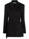 Jacquemus Tailored Double-breasted Blazer With Structured Shoulders In Black
