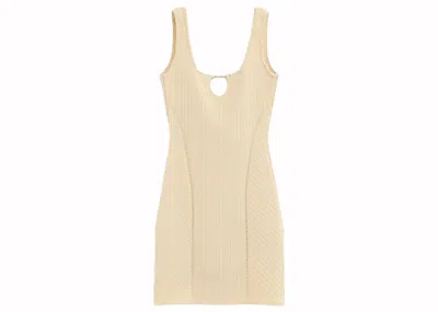 Pre-owned Jacquemus Women's  La Mini Robe Sierra Dress In 115 Light Ivory