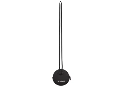 Pre-owned Jacquemus Women's  La Montagne Le Pitchou Round Coin Purse In Black