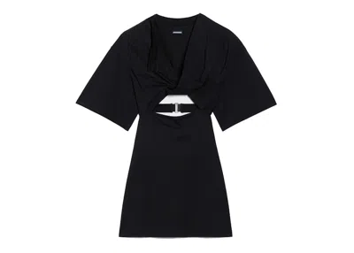 Pre-owned Jacquemus Women's  La Robe T-shirt Bahia Dress In Black