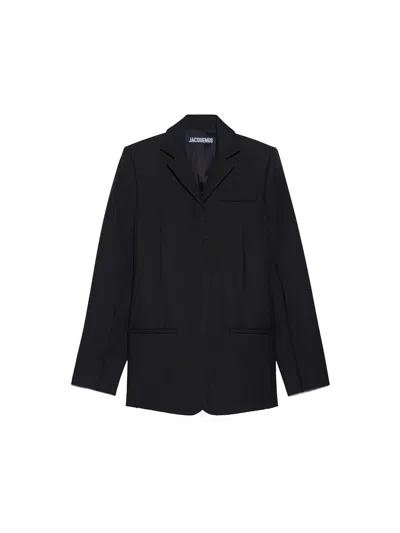 Pre-owned Jacquemus Women's  La Veste Caraco Blazer In Black