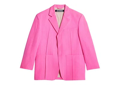 Pre-owned Jacquemus Women's  La Veste D'homme Square Jacket In Pink
