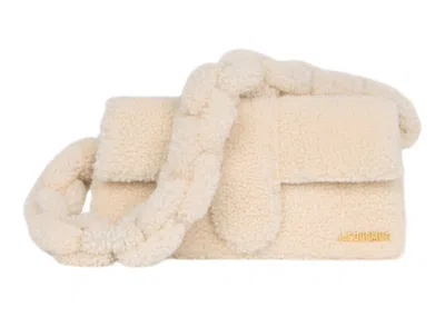 Pre-owned Jacquemus Women's  Le Bambidou Shearling Flap Bag In Ivory