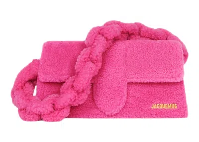 Pre-owned Jacquemus Women's  Le Bambidou Shearling Flap Bag In Pink