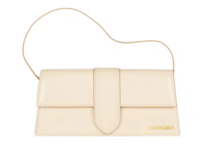 Pre-owned Jacquemus Women's  Le Bambino Long Flap Shoulder Bag In Ivory