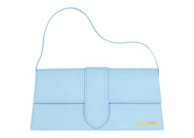 Pre-owned Jacquemus Women's  Le Bambino Long Flap Shoulder Bag In Light Blue