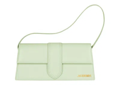 Pre-owned Jacquemus Women's  Le Bambino Long Flap Shoulder Bag In Light Green