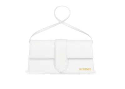 Pre-owned Jacquemus Women's  Le Bambino Long Shoulder Bag In White