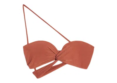 Pre-owned Jacquemus Women's  Le Bandeau Espelho Asymmetric Twisted Top In Red