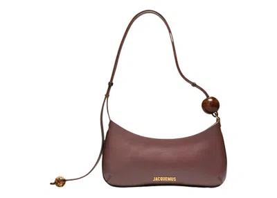 Pre-owned Jacquemus Women's  Le Bisou Perle Beaded Shoulder Bag In Medium Brown