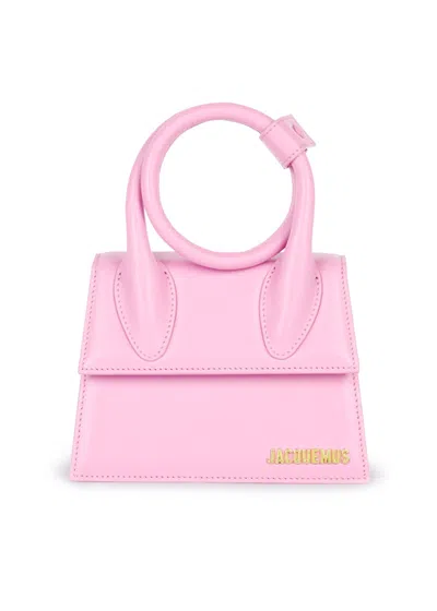 Pre-owned Jacquemus Women's  Le Chiquito Noeud Bag In Light Pink