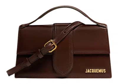 Pre-owned Jacquemus Women's  Le Grand Bambino Crossbody Flap Bag In Dark Brown