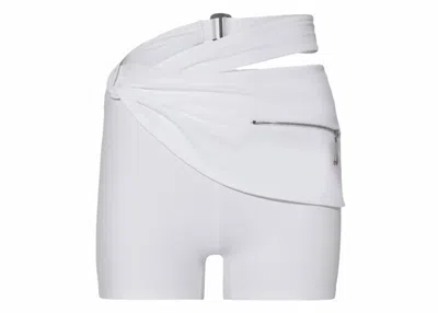 Pre-owned Jacquemus Women's  X Nike Drapped Bike Shorts In White