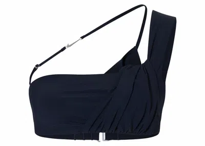 Pre-owned Jacquemus Women's  X Nike La Brassière Drapée Sports Bra In Dark Obsidian
