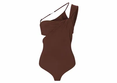Pre-owned Jacquemus Women's  X Nike Le Body Drapé Dress In Brown