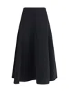 Jacquemus Women Black The Triangle Flared Maxi Skirt In Black