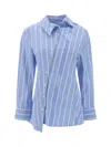 Jacquemus Tailored Striped Shirt With Design And Signature Detailing In Multicolor