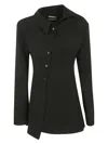 Jacquemus La Chemise Pablo Shirt And Blouse Black In Black