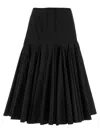 Jacquemus La Jupe Agave Pleated Poplin Midi Skirt In Black