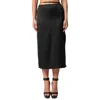 Jacquemus Logo Plaque Midi Skirt In Black