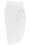 Jacquemus La Jupe Saudade Asymmetric Skirt In White