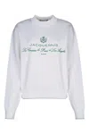 Jacquemus White Sweater With Logo Embroidered On The Front And Short Design In Cotton Woman In Multicolor
