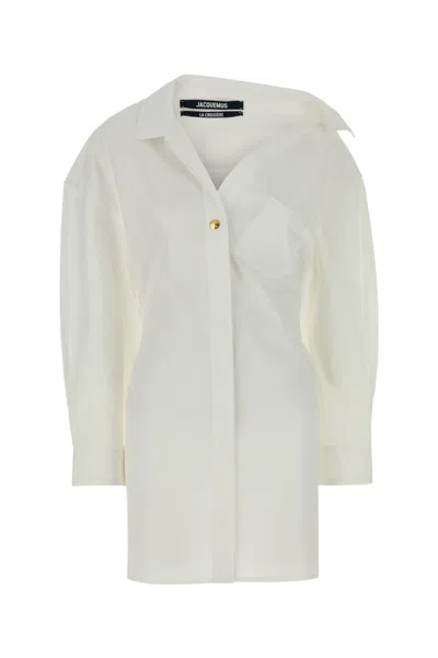 Jacquemus Women La Mini Robe Chemise In Gold