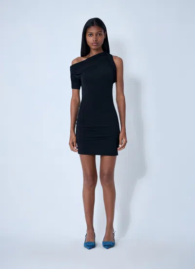 Jacquemus Women La Mini Robe Drapeado In Black