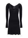 Jacquemus Womens Black Logo-plaque Slim-fit Knitted Mini Dress In Black