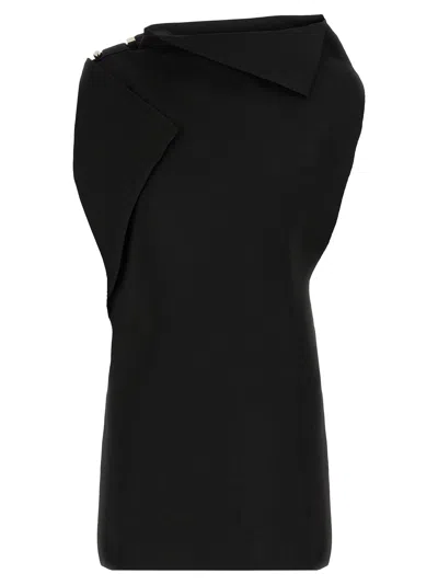 Jacquemus La Mini Robe Trapeze Mini Dress In Black