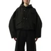 Jacquemus Chic Cropped Parka Coat With Unique Design And High-quality Organic Cotton Blend In Black