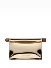 Jacquemus La Petite Pochette Rond Carre Handbag In Gold