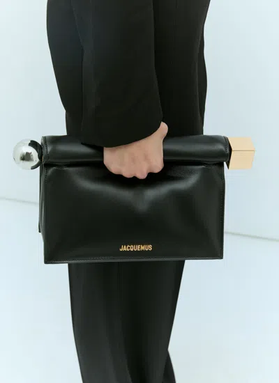 Jacquemus Women La Pochette Rond Carré Clutch In Black