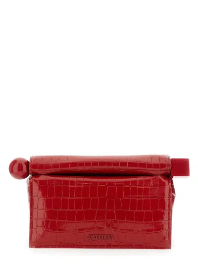 Jacquemus Women's La Pochette Rond Carre In Red