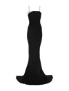 Jacquemus La Robe Aro Contrast Gown In Black