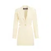 Jacquemus Bari Belted Cutout Single-breasted Mini Blazer Dress In Yellow,orange