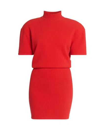 Jacquemus Women's La Robe Maille Castagna Merino Wool-blend Minidress In Red