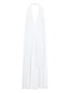 Jacquemus Norma Plunging Halter Backless Gown In White