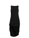 Jacquemus Draped Sleeveless Peplum Dress With Asymmetrical Hem
