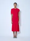 Jacquemus The Salerno Open Back Midi Dress In Red