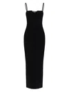 Jacquemus Embellished Ribbed-knit Midi Dress In Black