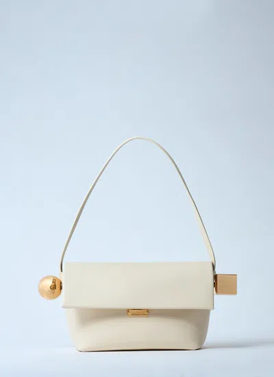 Jacquemus Women La Rond Carré Shoulder Bag In White