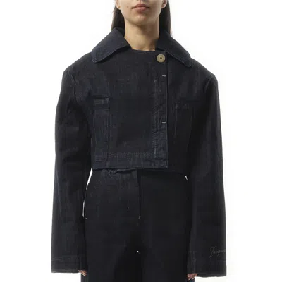 Jacquemus Marino Denim Jacket In Blue